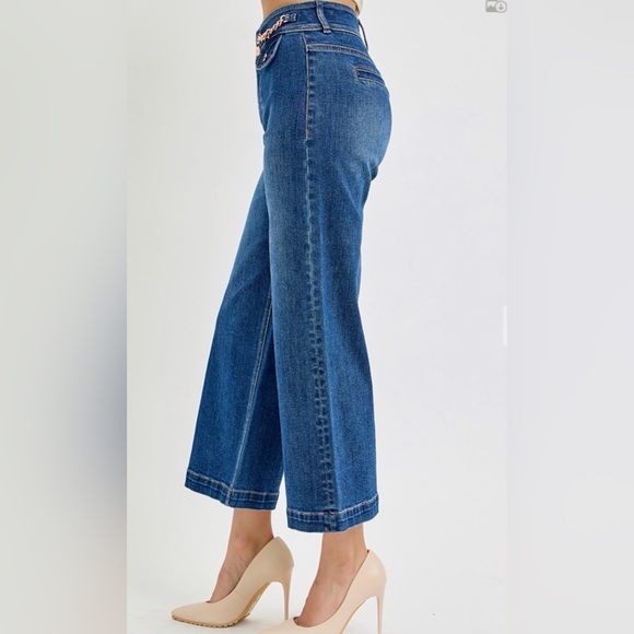 Stylish Indigo Wide Leg Women's Jeans NWT - Picture 3 of 6